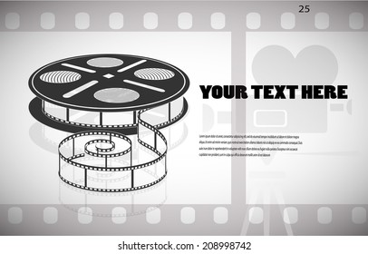 cine-film in the frame vector background