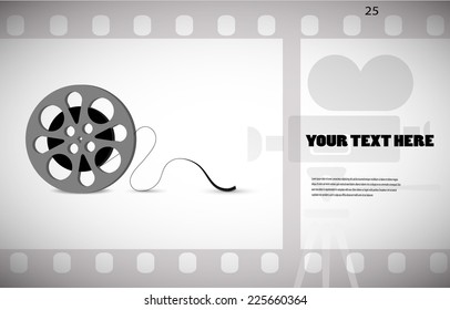 cine-film in the frame vector background