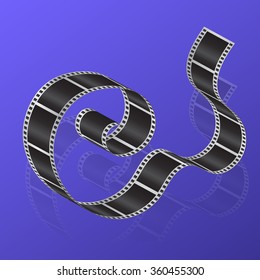 Cine-film on a gradient background