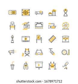 Cinema 25 Set Yellow Shadow Icon Pack