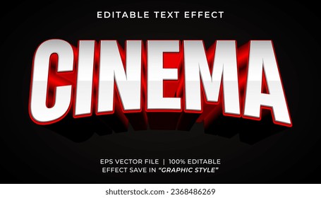 Plantilla de efectos de texto editable en 3D para cine