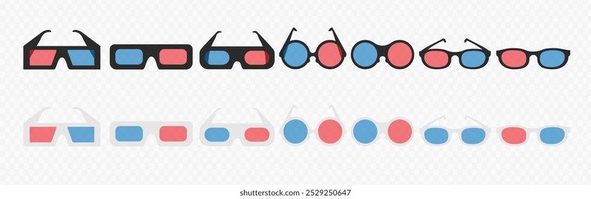 Cinema 3D Brille großes Set. Sehen Sie das Kino in 3D. Kino im Theater	
