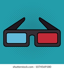 cinema 3d glasses entertainment icon