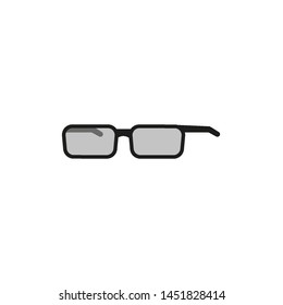 Cinema 3d glasses icon. Vector flat design