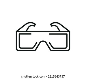 Cinema 3D glasses isolated on white. vector design
