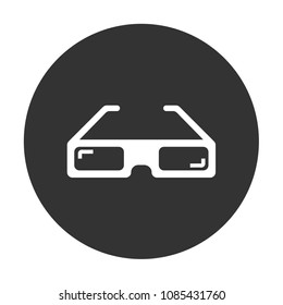 cinema 3d glasses vector icon sign