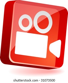 Icono del cine 3d. Ilustración vectorial.