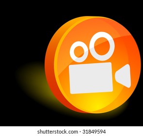 Cinema 3d icon. Vector illustration.