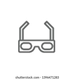 Cinema 3d vintage glasses icon. Element of theatre icon. Thin line icon for website design and development, app development. Premium icon