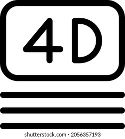 Cinema 4d Outline Vector Icon Design 
