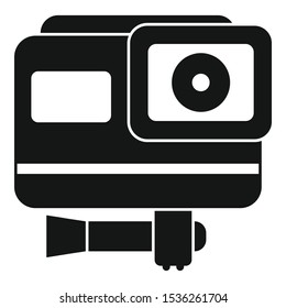 Cinema action camera icon. Simple illustration of cinema action camera vector icon for web design isolated on white background