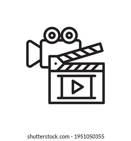 Ilustración de estilo de icono del vector de acción del cine. archivo EPS 10