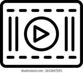 Cinema App Line Vector Icon Design