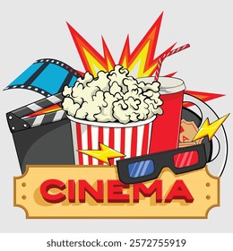 Cinema art illustration for your template