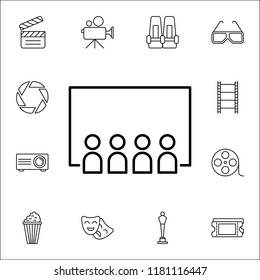 cinema audience hall icon. Cinema icons universal set for web and mobile