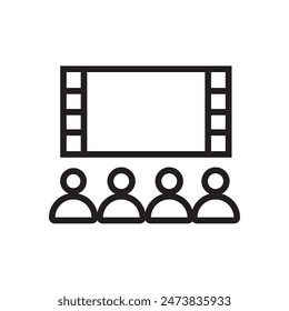 Cinema Audience Icon Perfect for Movie and Entertainment Designs