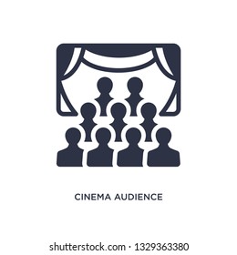 cinema audience icon. Simple element illustration from cinema concept. cinema audience editable symbol design on white background. Can be use for web and mobile.