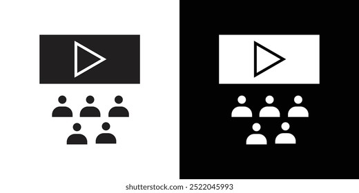 cinema audience icon simple vector symbol
