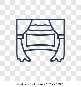 cinema audience icon. Trendy linear cinema audience logo concept on transparent background from Cinema collection