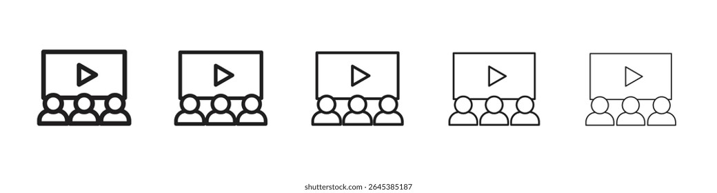 ícone de plateia de cinema ilustração vetorial isolado