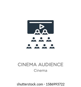 Cinema audience icon vector. Trendy flat cinema audience icon from cinema collection isolated on white background. Vector illustration can be used for web and mobile graphic design, logo, eps10