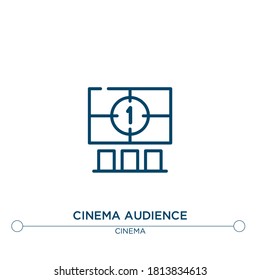 icono vector de contorno de audiencia de cine. ilustración de elemento simple. ícono de contorno de audiencia de cine editable. se puede usar para web y móvil
