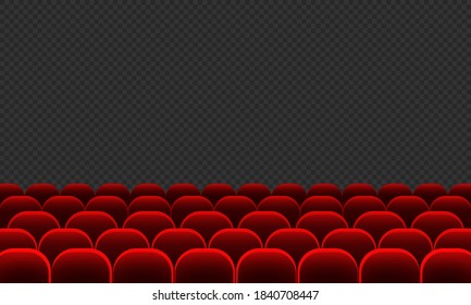 Cinema auditorium banner. Theatre stage. Vector on isolated white background. EPS 10