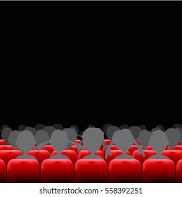 Cinema auditorium with screen and seats
