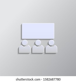 cinema, avatars, users paper style, icon- Paper style vector icon.