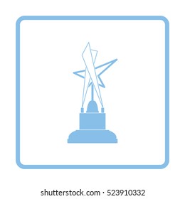 Cinema award icon. Blue frame design. Vector illustration.