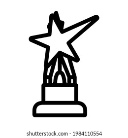 Kino-Preis-Symbol Bearbeitbar mit feinem Rahmendesign. Vektorgrafik.