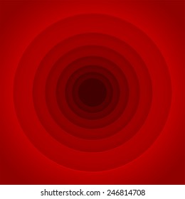 Cinema background. Circles frame. Red background. With Space For Text. Vector illustration.