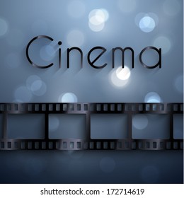 Cinema background with film strip - eps10 vector