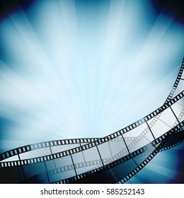 cinema background with film strips. vector illustration