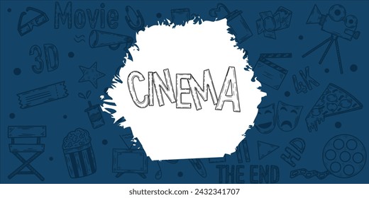 Cinema background vector illustration.Vector illustration for your design