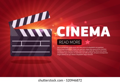 Cinema Background.Movie Flyer Or Ticket Template.