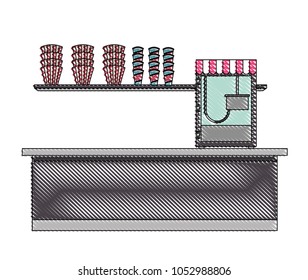 cinema bar counter machine pop corn