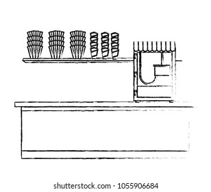 cinema bar counter machine pop corn