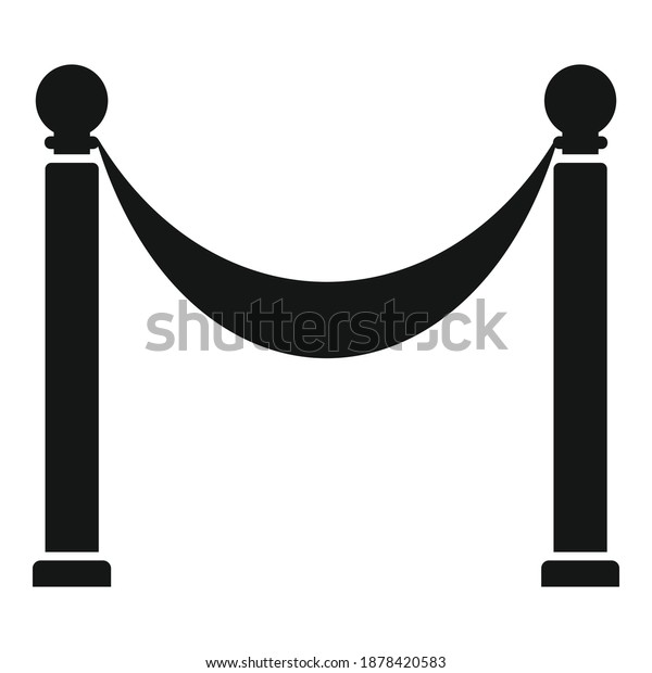 Cinema barrier\
icon. Simple illustration of cinema barrier vector icon for web\
design isolated on white\
background