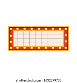 cinema blank billboard icon over white background, colorful design, vector illustration