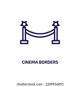 cinema borders icon from cinema collection. Thin linear cinema borders, movie, record outline icon isolated on white background. Line vector cinema borders sign, symbol for web and mobile