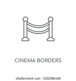 Cinema borders linear icon. Cinema borders concept stroke symbol design. Thin graphic elements vector illustration, outline pattern on a white background, eps 10.