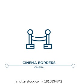 el icono de los bordes del cine de contorno vectorial. ilustración de elemento simple. los bordes del cine enmarcan el icono del concepto de cine editable. se puede usar para web y móvil
