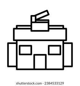 cinema building icon line style