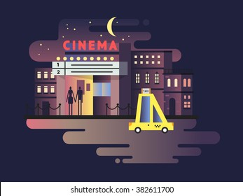 Cinema Building Night