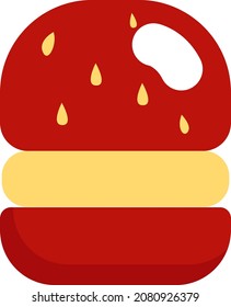 Cinema burger, illustration, vector, on a white background.