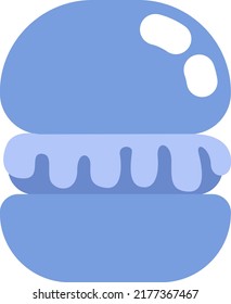 Hamburguesa de cine, ilustración, vector sobre fondo blanco.