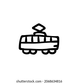cinema bus icon in vector. Logotype - Doodle