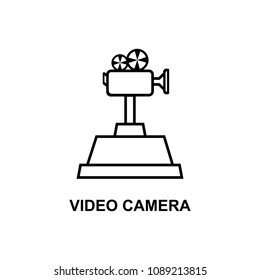 cinema camera cup icon. Element of cinema for mobile concept and web apps. Thin line cinema camera cup icon can be used for web and mobile. Premium icon on white background