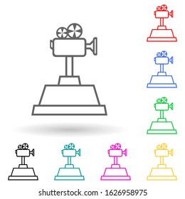 cinema camera cup multi color style icon. Simple thin line, outline vector of cinema icons for ui and ux, website or mobile application